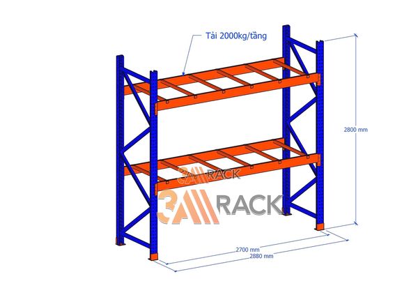 Kệ công nghiệp 2 tầng tại Thanh Trì — Giải pháp lưu trữ gọn, bền, tiết kiệm